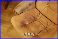 True Vintage Rybo Rykken Kengu Lounge Chair 70er Leder Elsa Solheim Loungechair