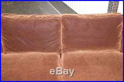 Ultra High Quality Grand Sofa Reupholstered In Chocolate Mohair- Perfect Con
