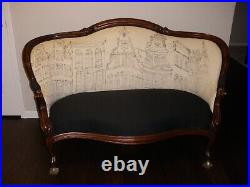 VICTORIAN Antique Parlor COUCH SOFA