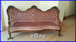 VICTORIAN JOHN HENRY BELTER ROSALIE with GRAPES SOFA GREAT CONDITION