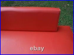 VINTAGE Mid Century Modern RETRO ORANGE Color Vinyl 1960's Chaise / Sofa CLEAN