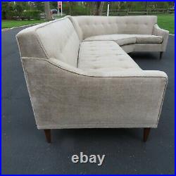 VTG 1950s Sectional Sofa L-Shape New Upholstery! Harvey Probber Tufted Cushions