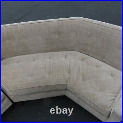 VTG 1950s Sectional Sofa L-Shape New Upholstery! Harvey Probber Tufted Cushions