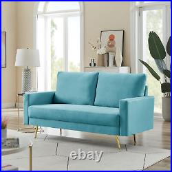 Velvet Sofa Convertible Accent Armchair Loveseat Sofa Couch For Living Room