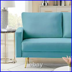 Velvet Sofa Convertible Accent Armchair Loveseat Sofa Couch For Living Room