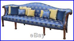 Very Classy Large Federal Style Sofa, Silk Upholstery