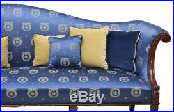 Very Classy Large Federal Style Sofa, Silk Upholstery