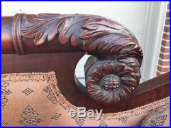 Very Fine Antique Philadelphia Federal/Neo-Classical Carved Mahogany Sofa 1820's