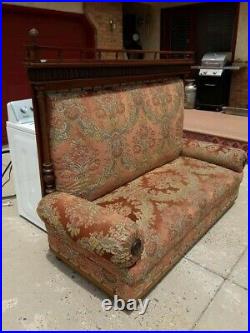 Very Large Tall Antique Victorian Couch Sofa Chair