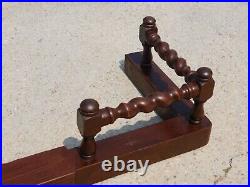 Victorian English Oak Barley Twist Expandable Fireplace Fender