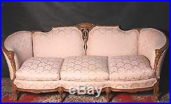 Victorian French Carved Settee Sofa Wing Chair Reduced 50 %