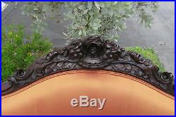 Victorian Late 1800s Hand Carved Loveseat Settee Sofa Couch 9979