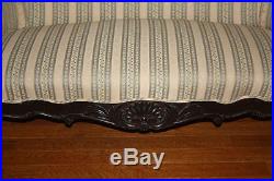 Victorian Newly Upholstered Settee Love Seat Sofa w Stunning Fabric