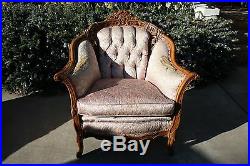 Victorian Renaissance 19th Century Antique Carved Sofa Settee & Chair Set LOT