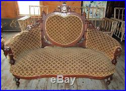 Victorian Renaissance Revival Walnut Sofa