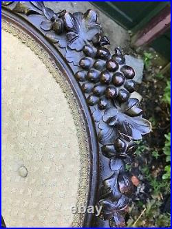 Victorian Rococco Revival Couch. Black Walnut. Fruit Flower Carvings