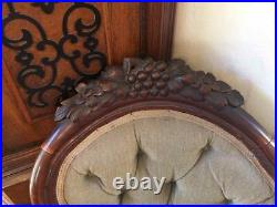 Victorian Sofa, heavy carving, needs reupholstering & joint tightening Reduced