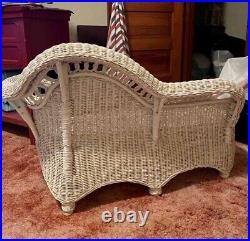 Victorian Style Childs Wicker Chaise Lounge Chair Vintage. Pick Up Only