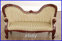 Victorian Style Vintage Carved Mahogany Children's Settee Sofa