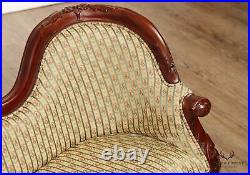 Victorian Style Vintage Carved Mahogany Children's Settee Sofa