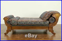 Victorian Style Vintage Oak Chaise Lounge Day Bed Fainting Couch, Pulaski #32275