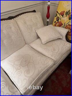 Victorian, antique White Sofa couch