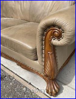Victorian sofa with original wood claw feet & Beautiful Detailing Throughout