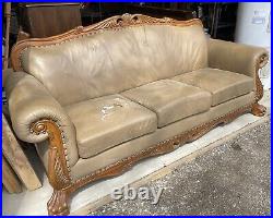 Victorian sofa with original wood claw feet & Beautiful Detailing Throughout