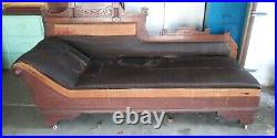Vintage 1800s Victorian Eastlake sofa, daybed, fainting couch. Horsehair. LOOK