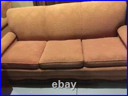 Vintage 1900s Empire Style Carved 3 Seat Sofa Project, Mahogany Wood GC