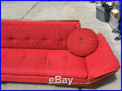 Vintage 1950's-1960's Rowe Gondola Red Sofa Mid Century Modern Estate Listing