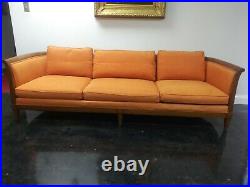 Vintage 1950's MID Century Heritage 95 Long Carrot Colored Sofa W