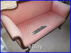 Vintage 1950s-1960s Reproduction Loveseat / Settee / Sofa VICTORIAN Couch
