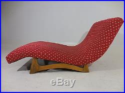Vintage 60's Super Wide Wave Chaise Danish Modern Style Pearsall Kagan Era