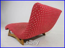 Vintage 60's Super Wide Wave Chaise Danish Modern Style Pearsall Kagan Era