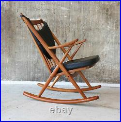 Vintage 60er Bramin Teak Schaukelstuhl F. Reenskaug MidCentury 60s Rocking Chair