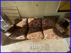 Vintage 70s 3 Piece Flower Couch