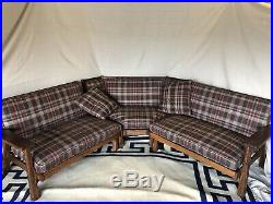 Vintage A. Brandt Fort Worth Ranch Oak Mission Style 4 Piece Sectional Couch