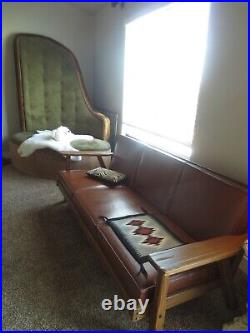 Vintage A. Brandt Ranch Oak Sofa Original Fort Worth Tx USA