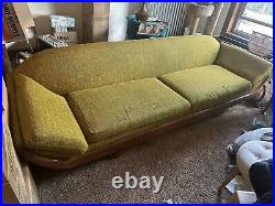 Vintage Adrian Pearsall Style Mid Century Modern Walnut Gondola Sofa