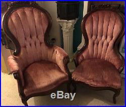 Vintage Antique Original Victorian Rococo Shabby Chic CHAIR SET (2 Chairs)