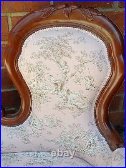 Vintage Antique Reproduction CHILDS CHILDRENS CHAISE Sofa VICTORIAN Parlor AS IS