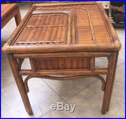 Vintage Bamboo&Rattan 4 Matching Chairs, Table Base, Side Table & Big Kahuna Chair