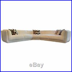 Vintage Bernhardt 3 pc Sectional Sofa Attributed to Milo Baughman-1989