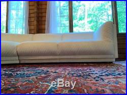 Vintage Bernhardt 3 pc Sectional Sofa Attributed to Milo Baughman-1989