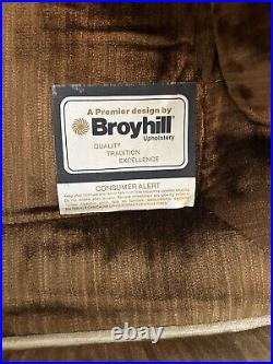 Vintage Broyhill Velvet Couch And Chair