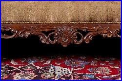 Vintage Camel Back Sofa With A Intricately Carved Wooden Frame (72651)