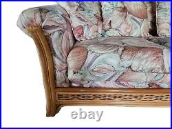 Vintage Carlton Furniture Wicker Couch Sofa Wicker Classic Florida Seashells