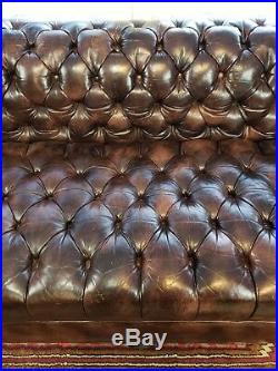 Vintage Chesterfield Leather Sofa Couch
