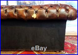 Vintage Chesterfield Leather Sofa Couch